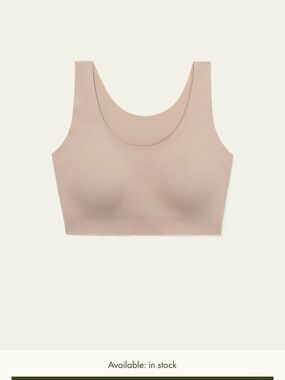 Lilysilk One Size Fits Most Classic Wireless Silk Bra NWT $59